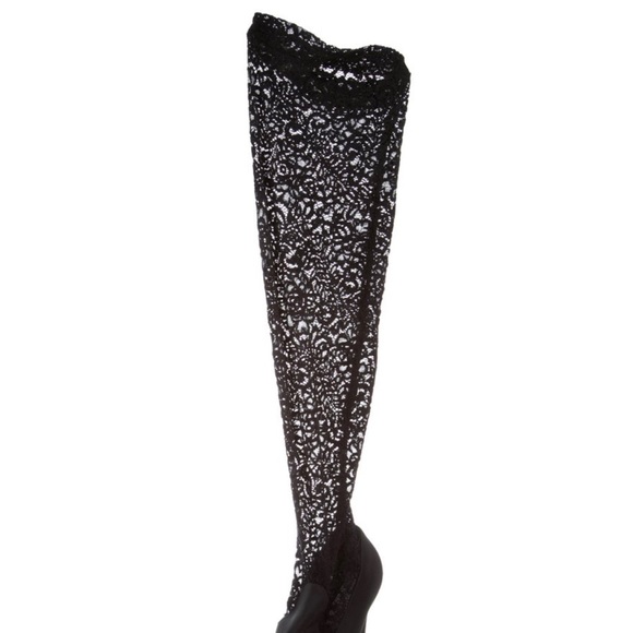Manolo Blahnik Sexy Lace Over the Knees Boots - Picture 3 of 5